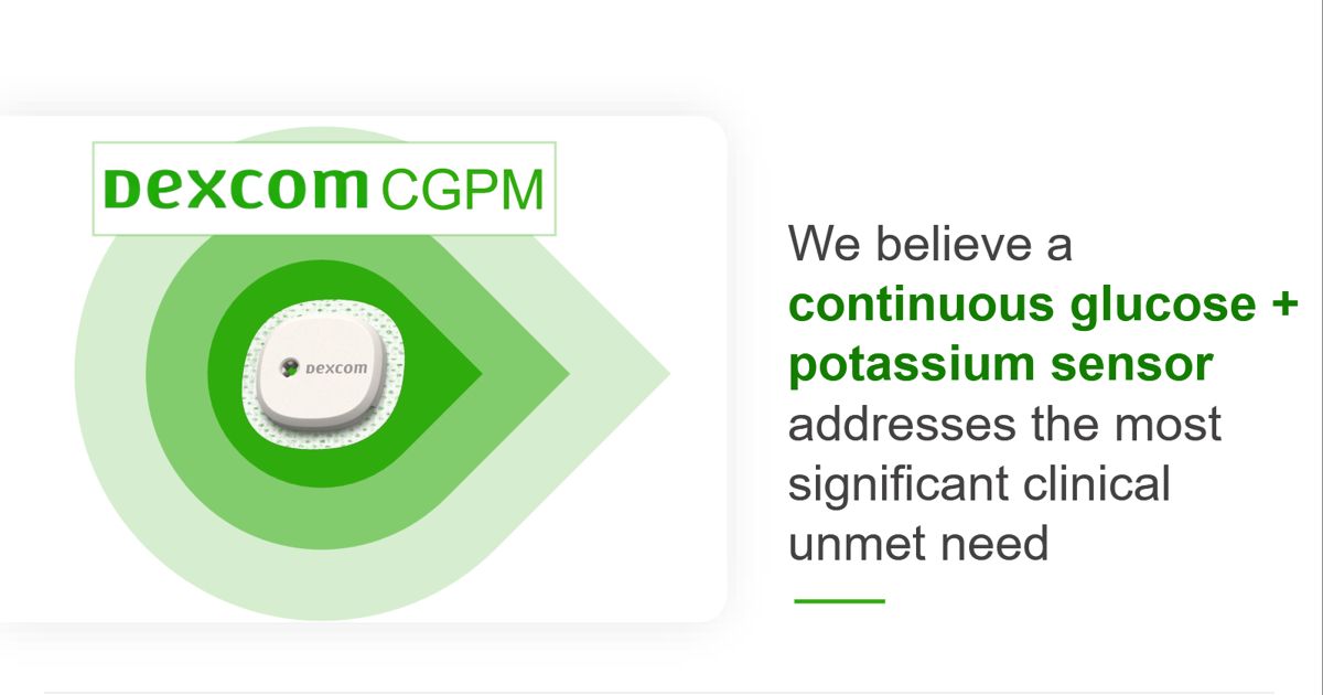 Dexcom CGPM sensor for continuous glucose and potassium measurement